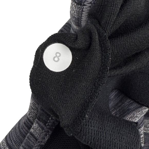 LULULEMON Power Y Tank Size 8 Black Stripes Galore - Picture 8 of 8